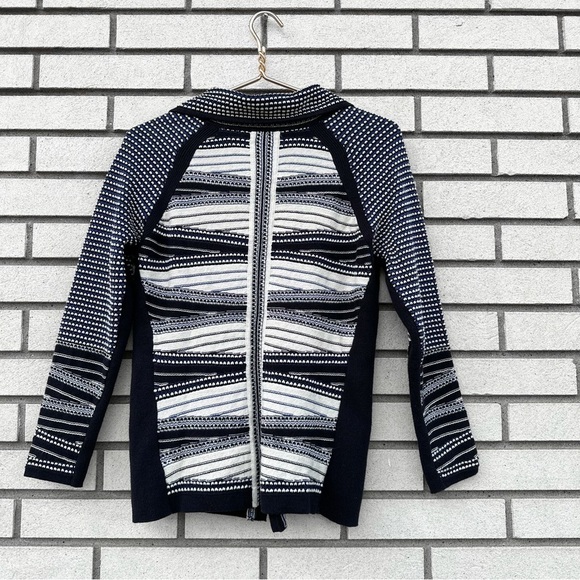 Nic + Zoe Full Zip Up Cardigan Sweater Pockets Cotton Viscose Jacket - Picture 2 of 11